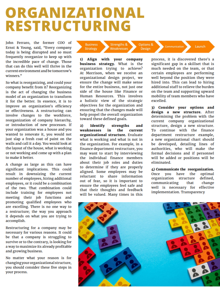 Organizational Restructuring Plan Template PDF